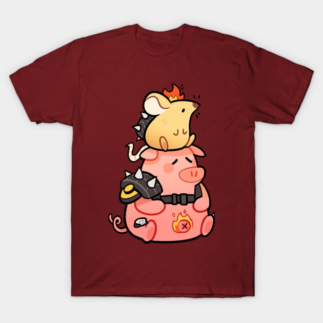 Junkrat N Roadhog T-Shirt by giraffalope